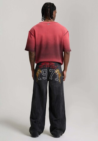 Ed Hardy Baggy Jeans 'Tattoo City Tiger' in Zwart