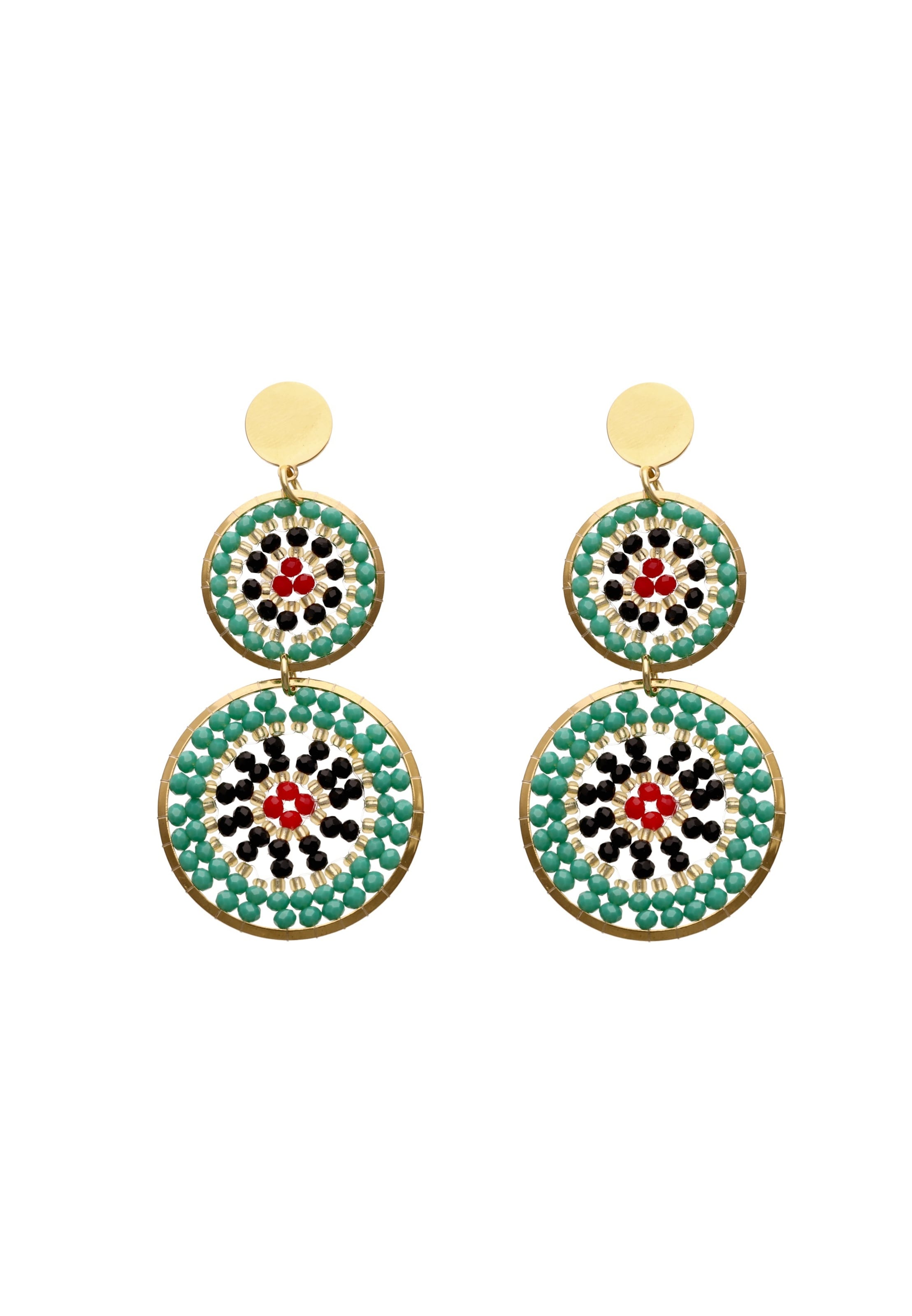 IZIA - Pendientes en verde: frente