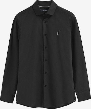 Polo Club Regular Fit Hemd in Schwarz: Vorderseite