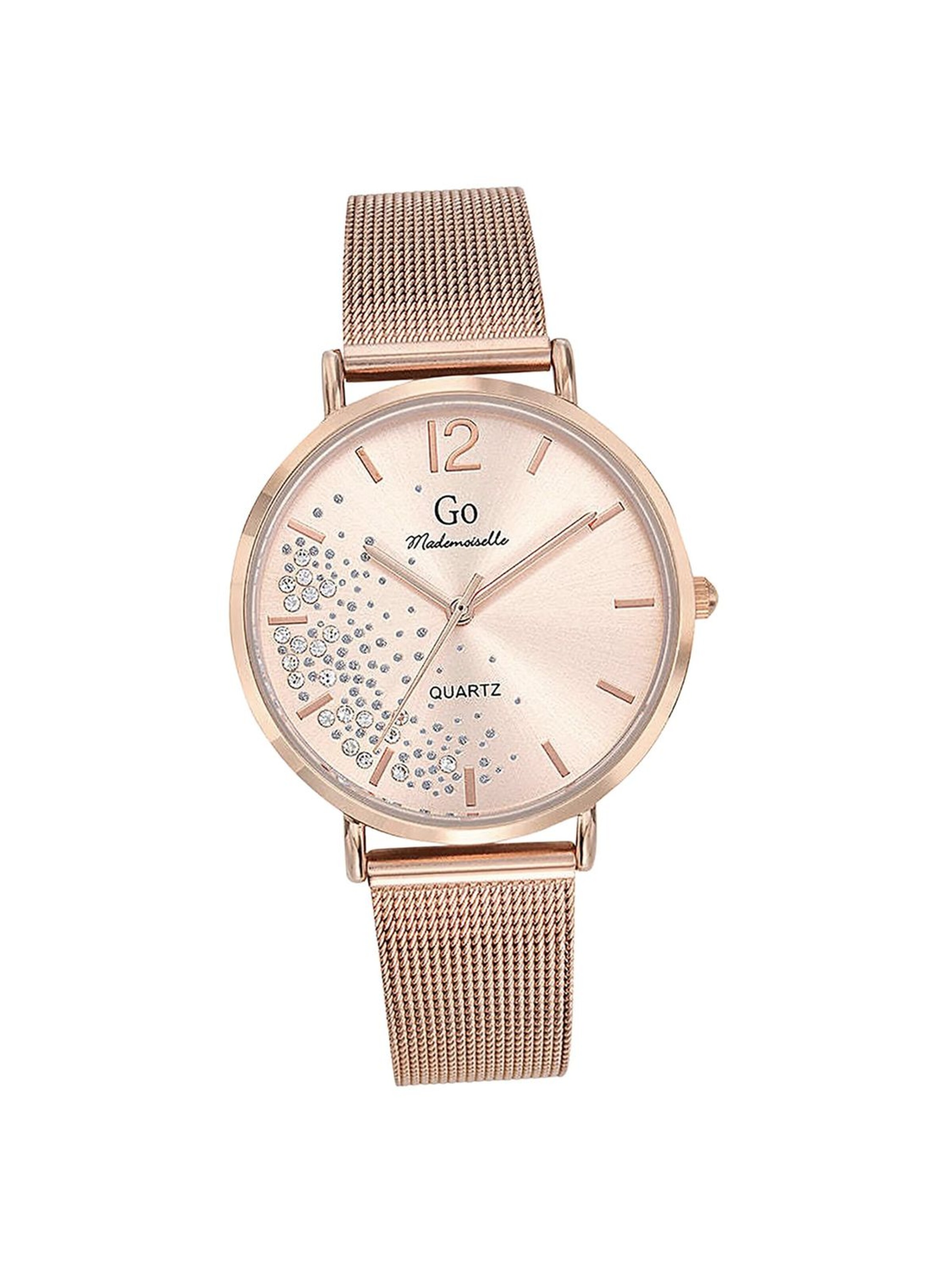 GO GirlOnly - Reloj analógico en oro: frente