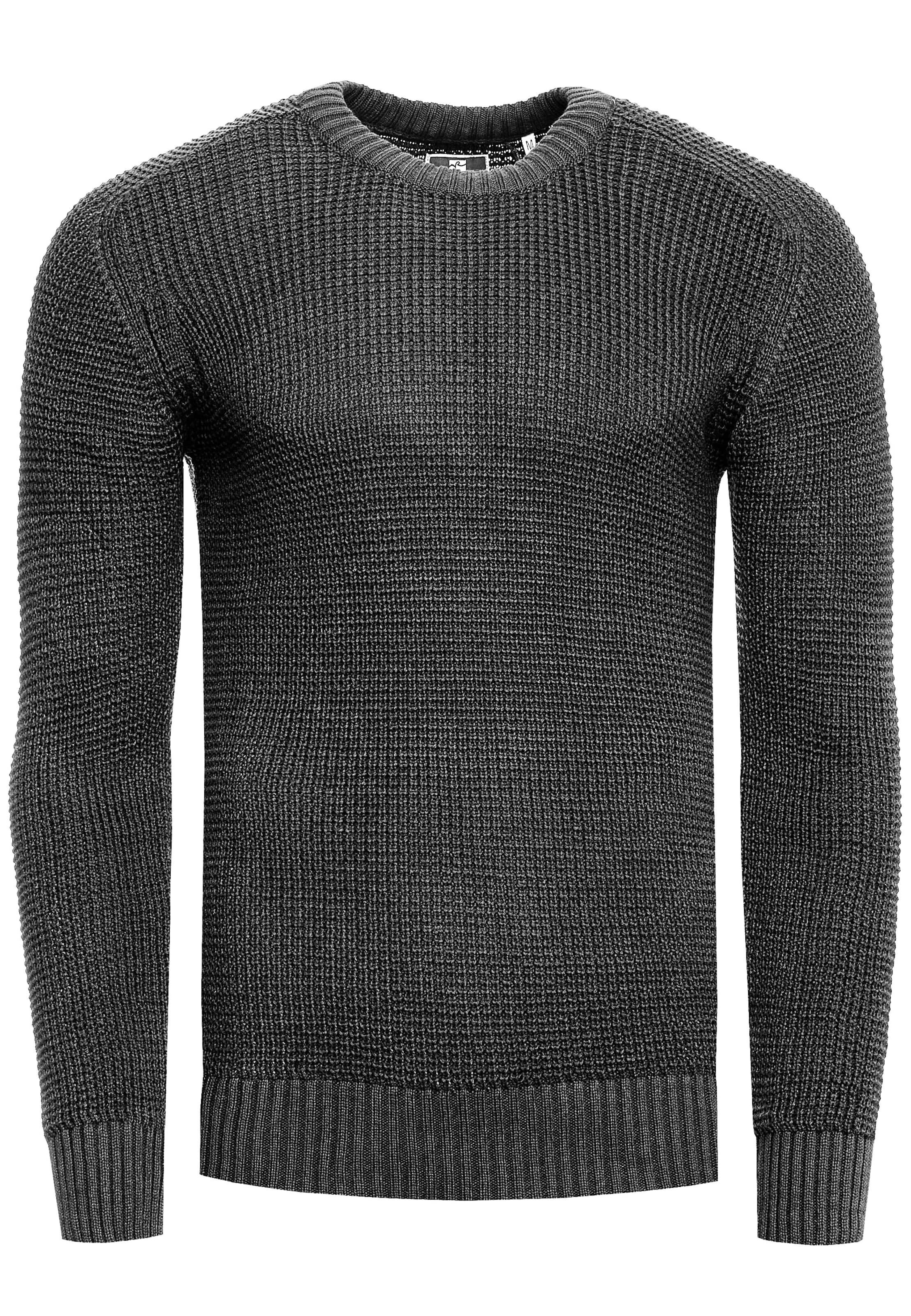 Rusty Neal Pullover in Grau: Vorderseite