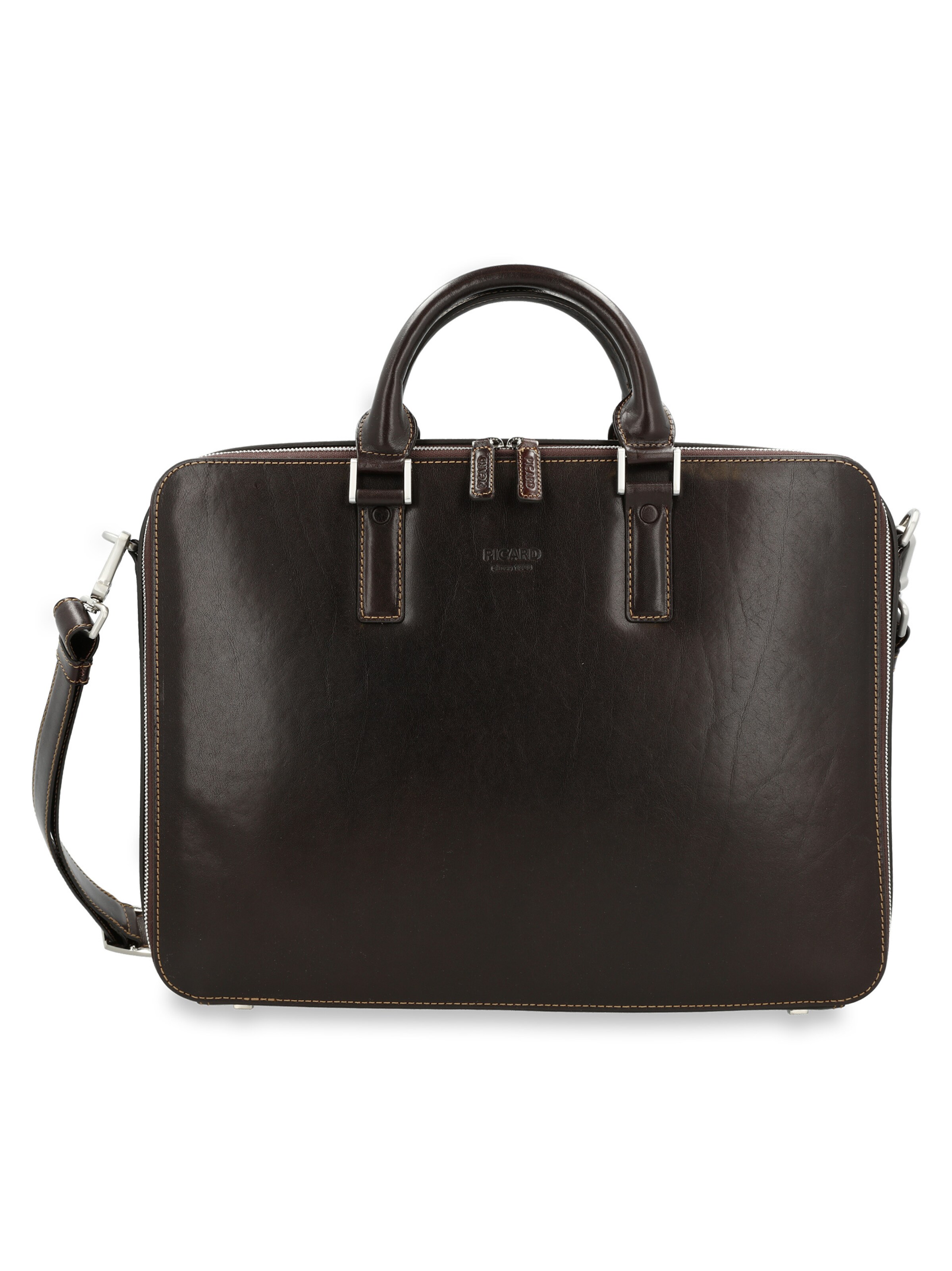 Picard Aktentasche ' Office ' in Braun: Vorderseite