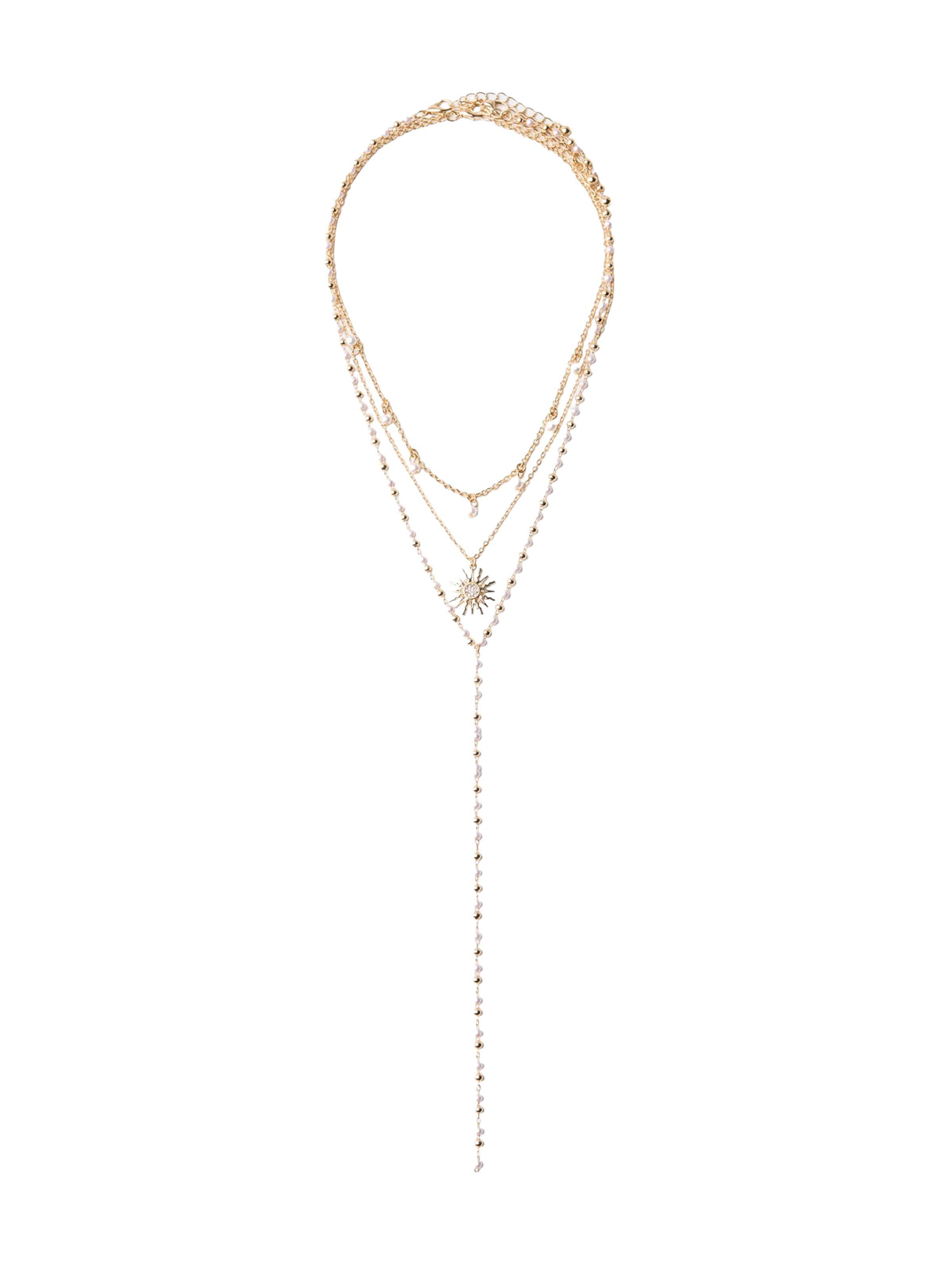 Bershka Necklace in Gold: front