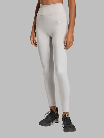 Skinny Pantalon de sport 'Optime Essentials' ADIDAS PERFORMANCE en gris : devant