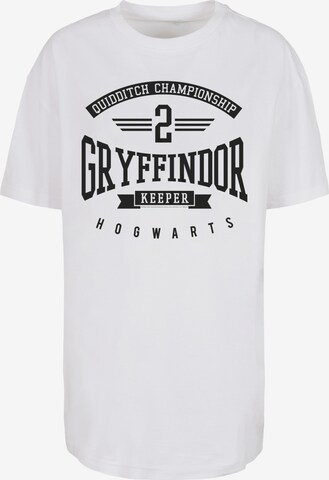 Maglietta 'Harry Potter Gryffindor Keeper' di F4NT4STIC in bianco: frontale