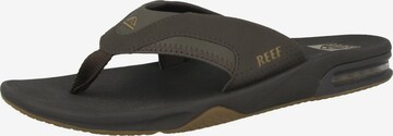 REEF T-Bar Sandals 'Fanning' in Brown: front