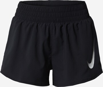 NIKE Loose fit Workout Pants 'Swoosh' in Black: front