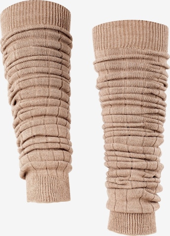 ESPRIT Leg Warmers 'Rib' in Brown: front