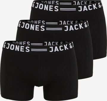 juoda JACK & JONES Boxer trumpikės 'Sense': priekis