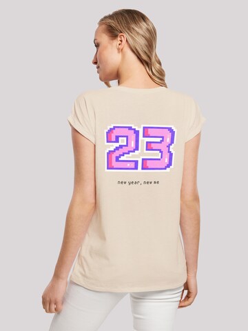 F4NT4STIC Shirt 'SIlvester Party Happy People Only' in Beige