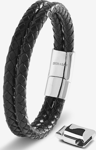 SERASAR Armband 'Double' in Silber: Vorderseite