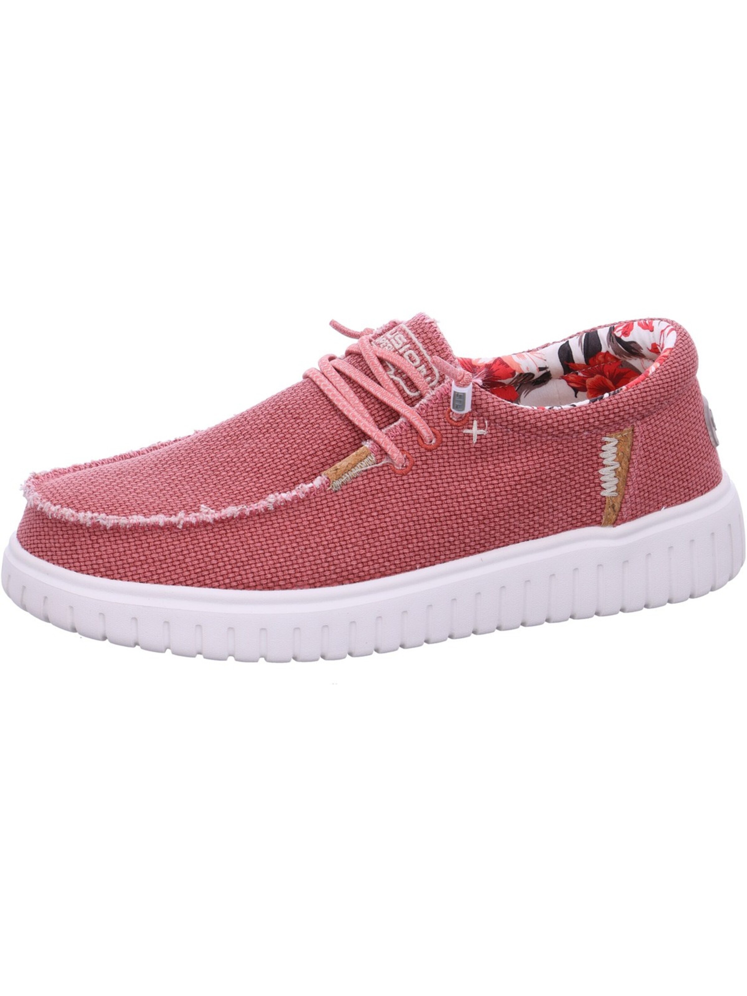 Fusion Schnürschuh 'Fusion Leinenschuh Rot'‌‌ in Rot: Vorderseite