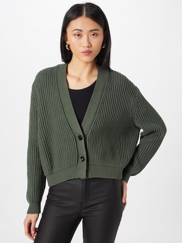 DRYKORN Knit Cardigan 'SONTJE' in Green: front