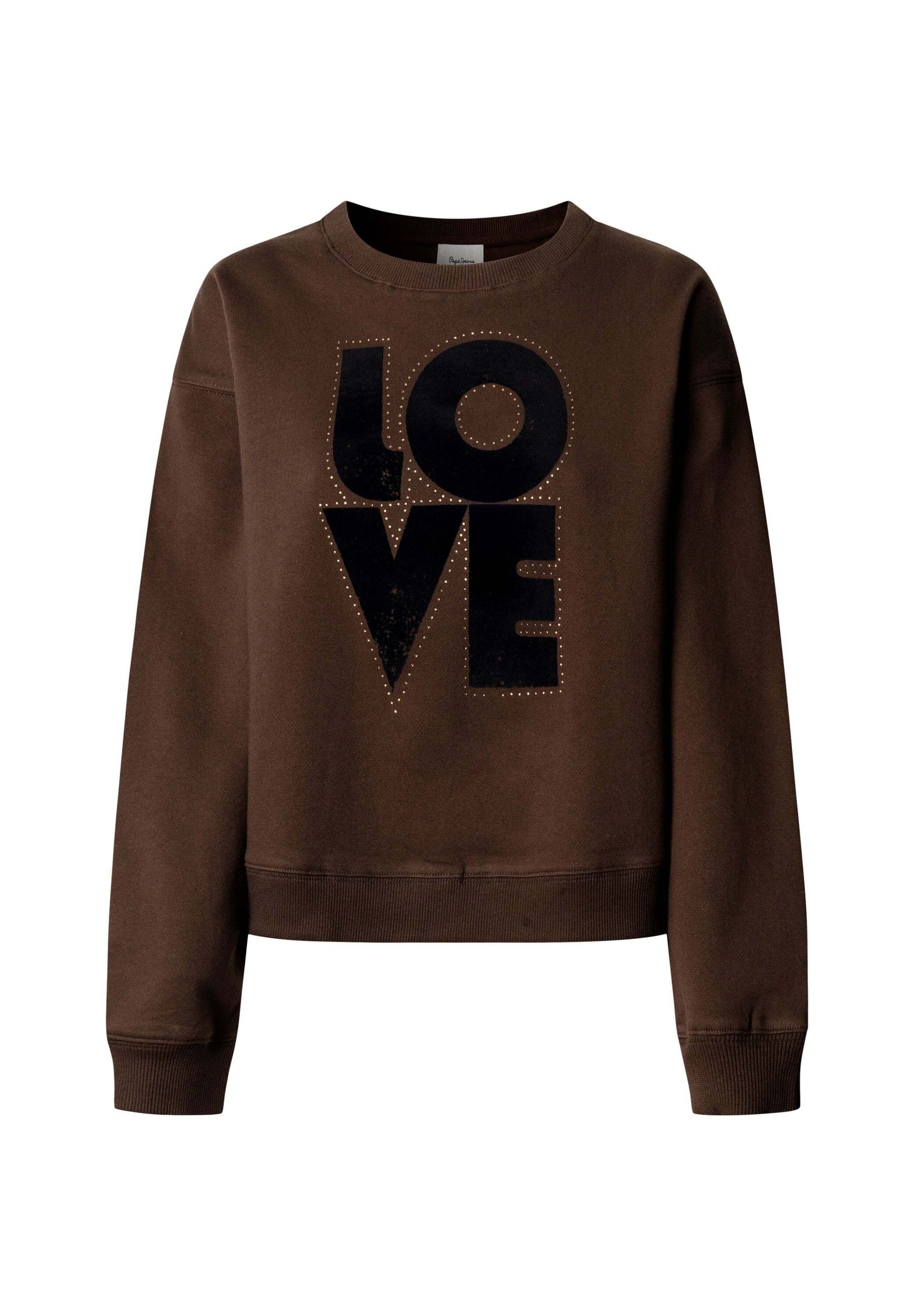 Felpa di Pepe Jeans in marrone: frontale