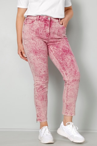 MIAMODA Slim fit Jeans in Pink: front