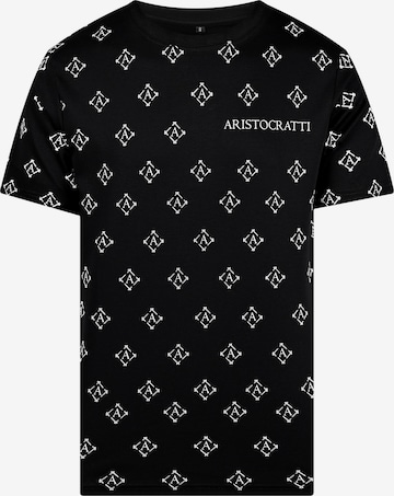 ARISTOCRATTI Shirt 'ÈCLAT – Premium Signature Cotton T-Shirt' in Schwarz: Vorderseite