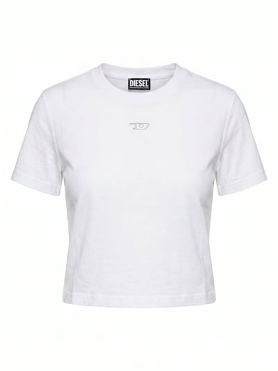 DIESEL Shirt 'T-REG-CR-1 CROPPED' in S in White, Item view