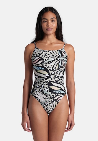 ARENA Bustier Badeanzug 'WATER PRINT' in Mischfarben: predná strana