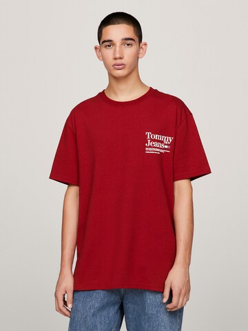 T-Shirt Tommy Jeans en rouge : devant