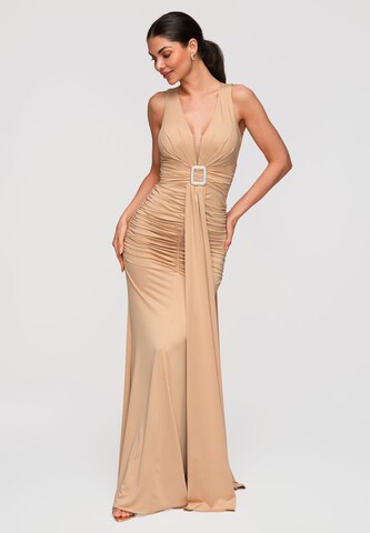 Ombre Abendkleid in Beige