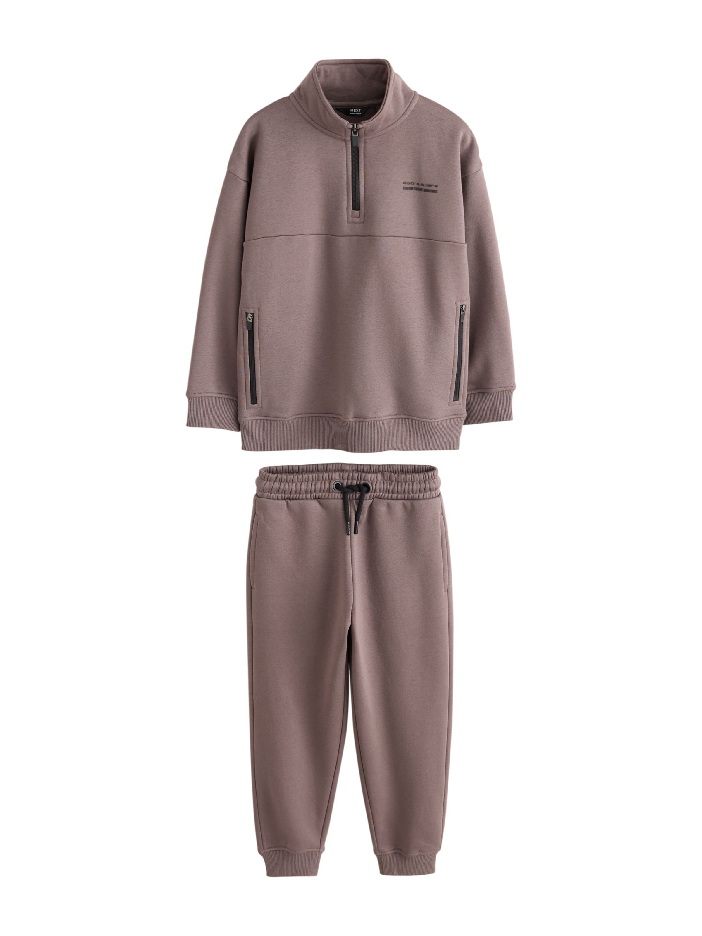 Next Joggingová souprava – hnědá: přední strana