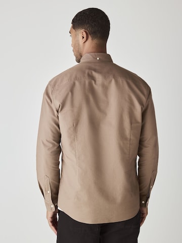 Next Slim fit Button Up Shirt in Beige