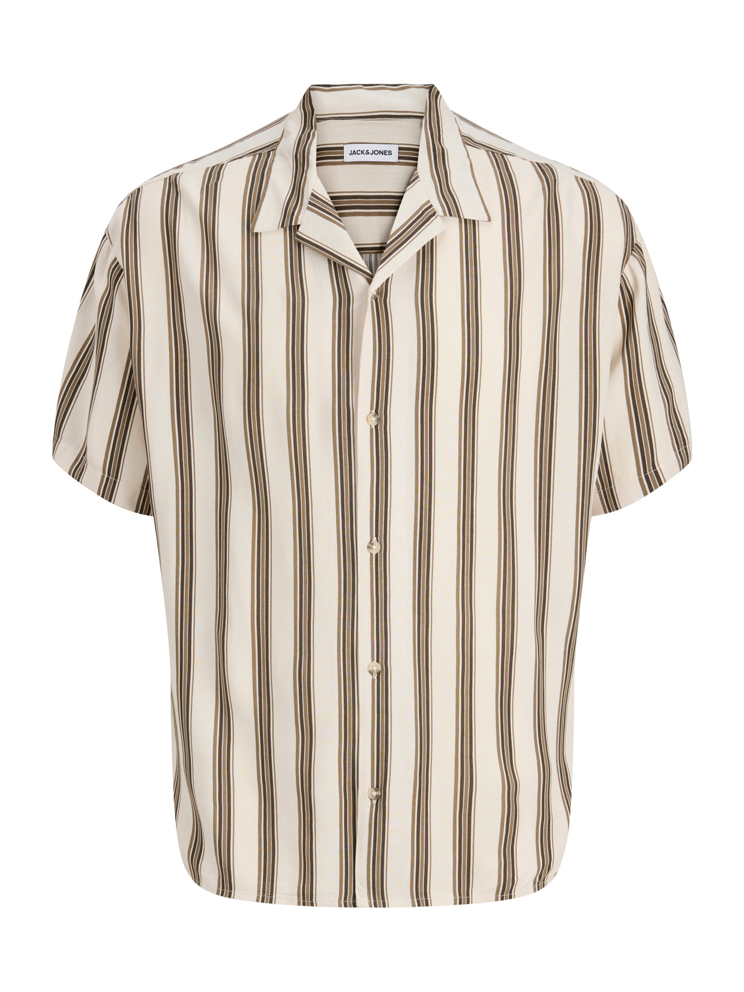 Camicia 'JJEJEFF' JACK & JONES di colore crema / marrone / nero, Visualizzazione prodotti