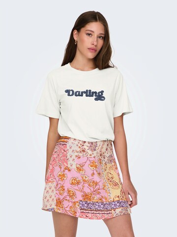 JDY T-shirt 'JDYFELISA' i vit: framsida