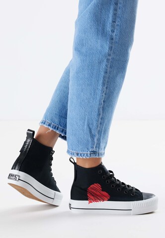 BRITISH KNIGHTS High-top trainers ' KAYA MID ' in Black: front