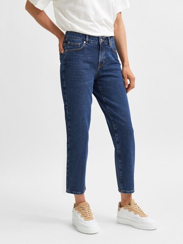 Regular Jean 'Lyda' Selected Femme Petite en bleu : devant