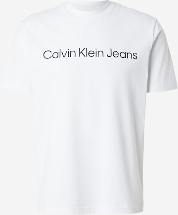 T-Shirt Calvin Klein Jeans en blanc : devant