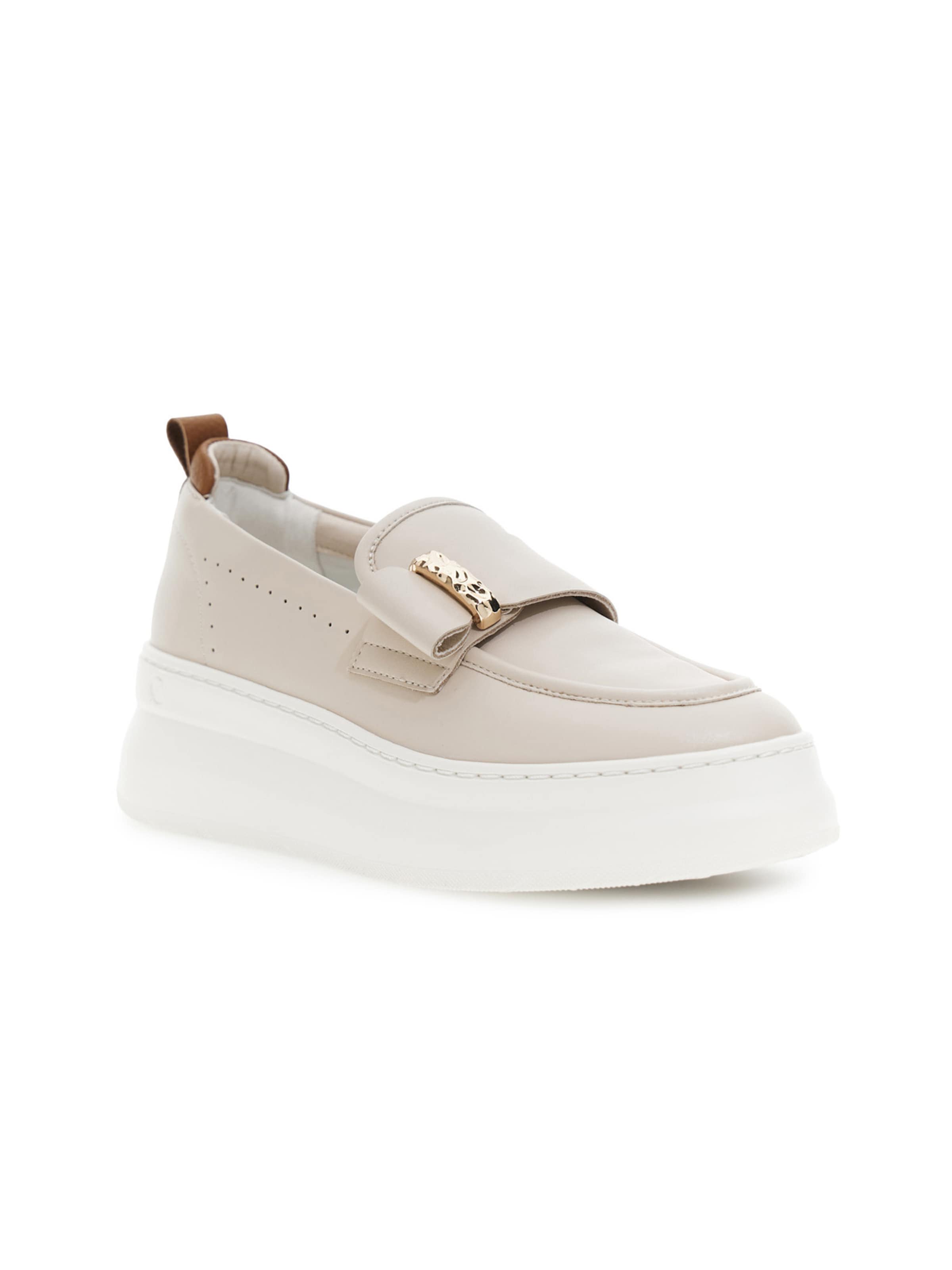 CAFè NOIR Instappers in Beige: voorkant