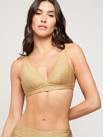 Tezenis Triangle Bikini Top 'Sparkling Touch' in Gold: front