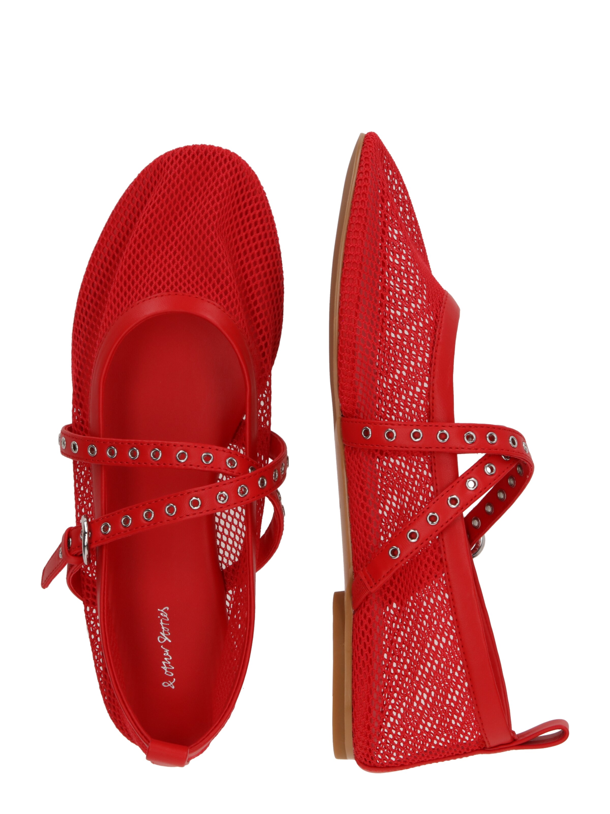 Ballerines à lanières & Other Stories en rouge