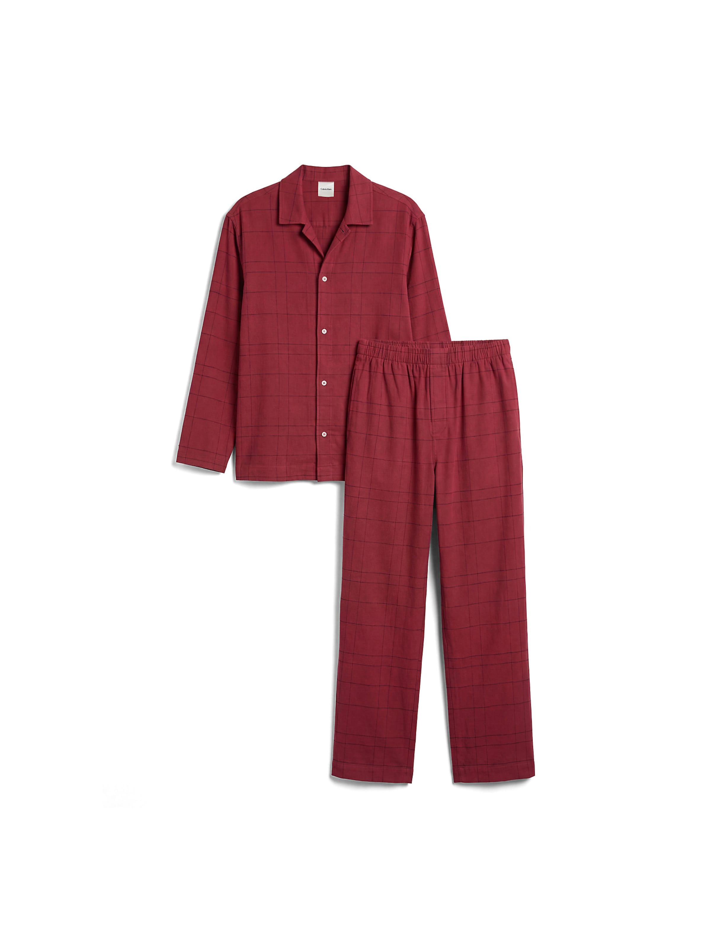 Pyjama long Calvin Klein Underwear en rouge : devant