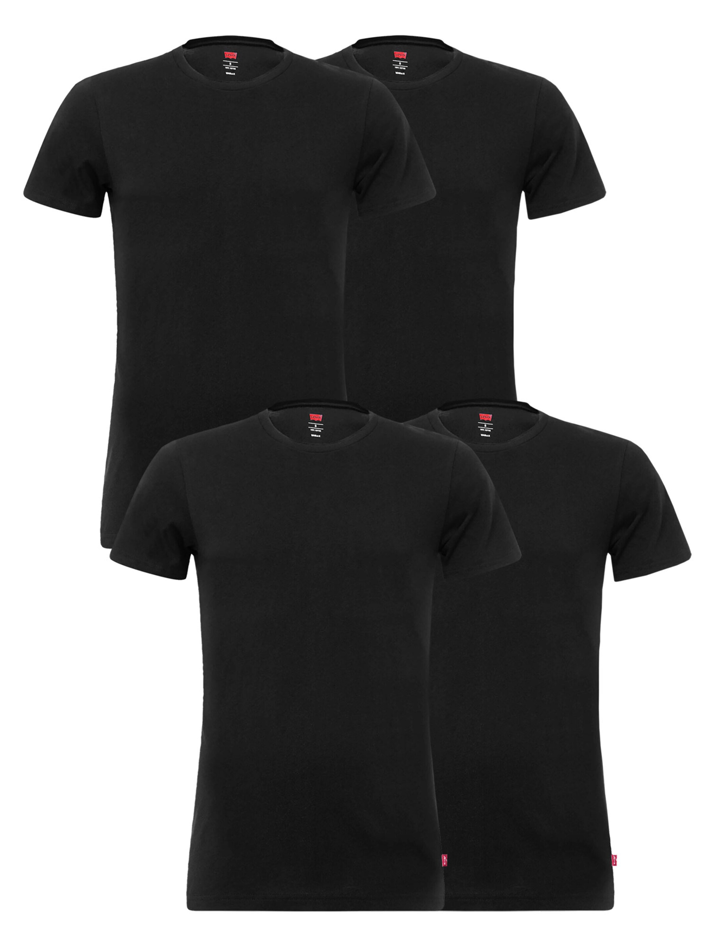 LEVI'S ® Shirt '4er Pack Crew Neck T-Shirts'‌‌‌‌‌‌‌‌‌‌ in Schwarz: Vorderseite