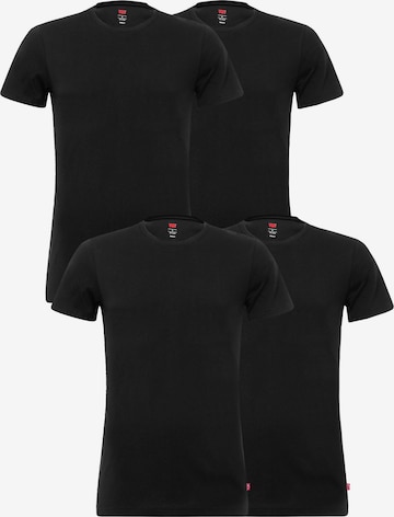 LEVI'S ® Shirt '4er Pack Crew Neck T-Shirts' in Schwarz: Vorderseite