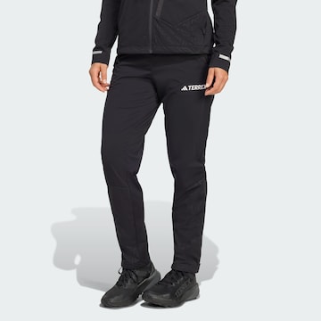 ADIDAS TERREX Slim fit Sports trousers in Black: front