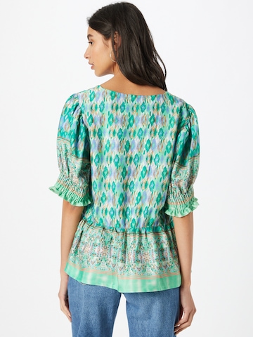 Cream Blouse 'Willow' in Green