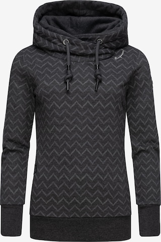 Ragwear Sweatshirt 'Chevron' in Black: front