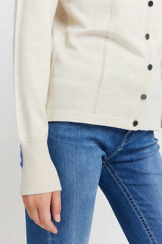 PULZ Jeans Knit Cardigan 'Pzsara' in White