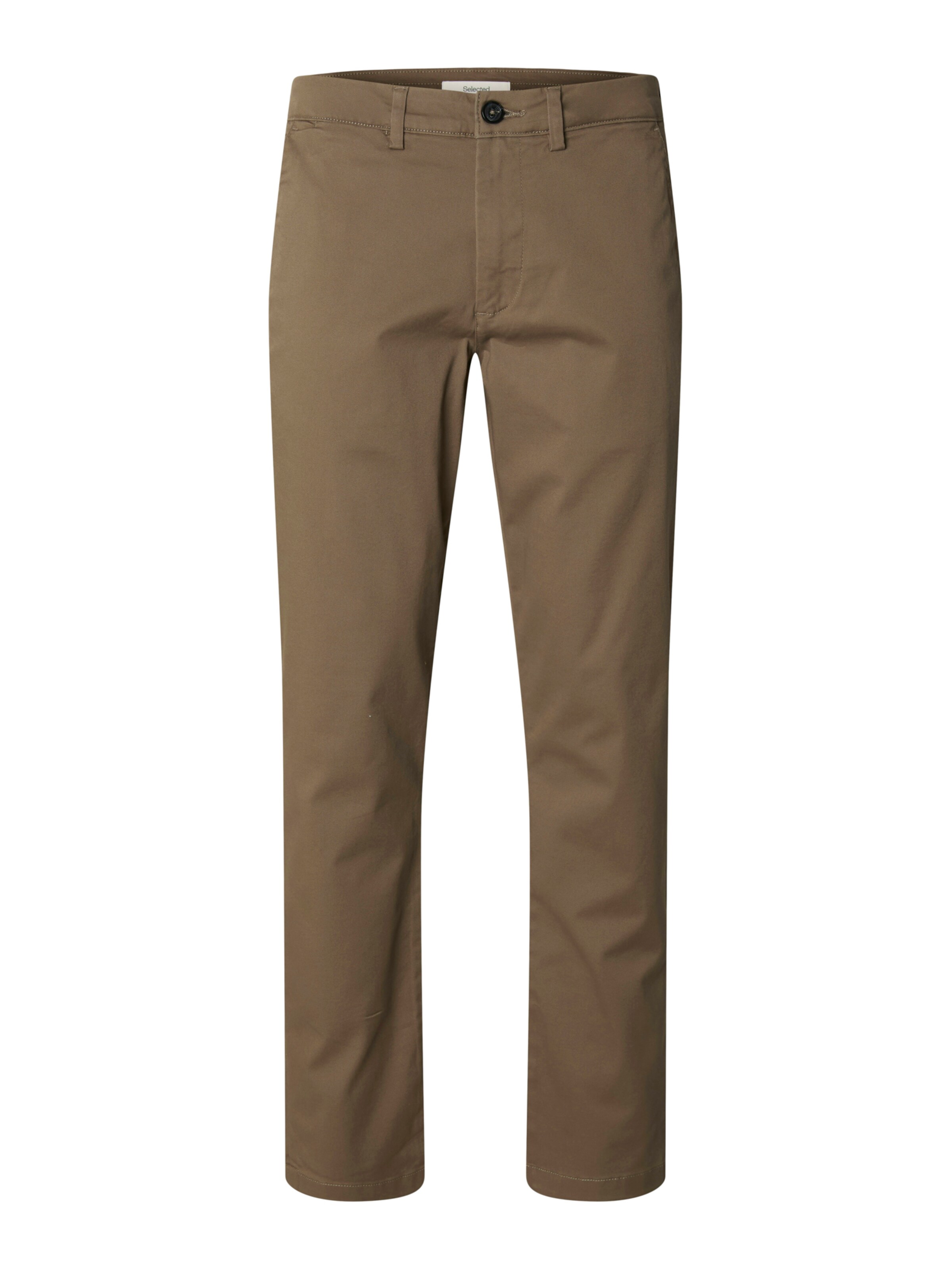 SELECTED Slimfit Hose 'SLHMiles Flex' in Braun: Vorderseite