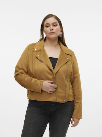 Vero Moda Curve Tussenjas in Bruin: voorkant