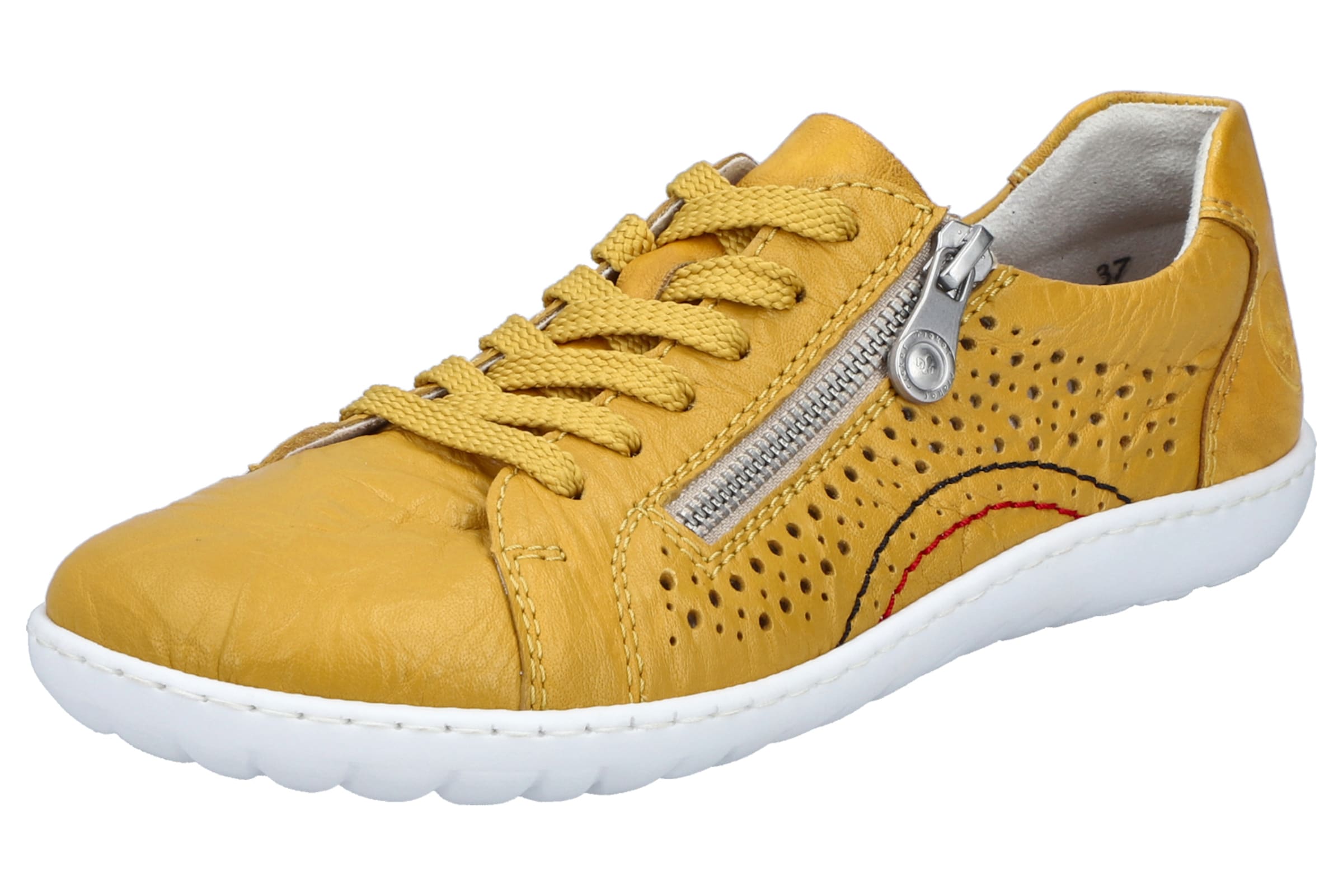 Rieker Lace-Up Shoes in Yellow: front