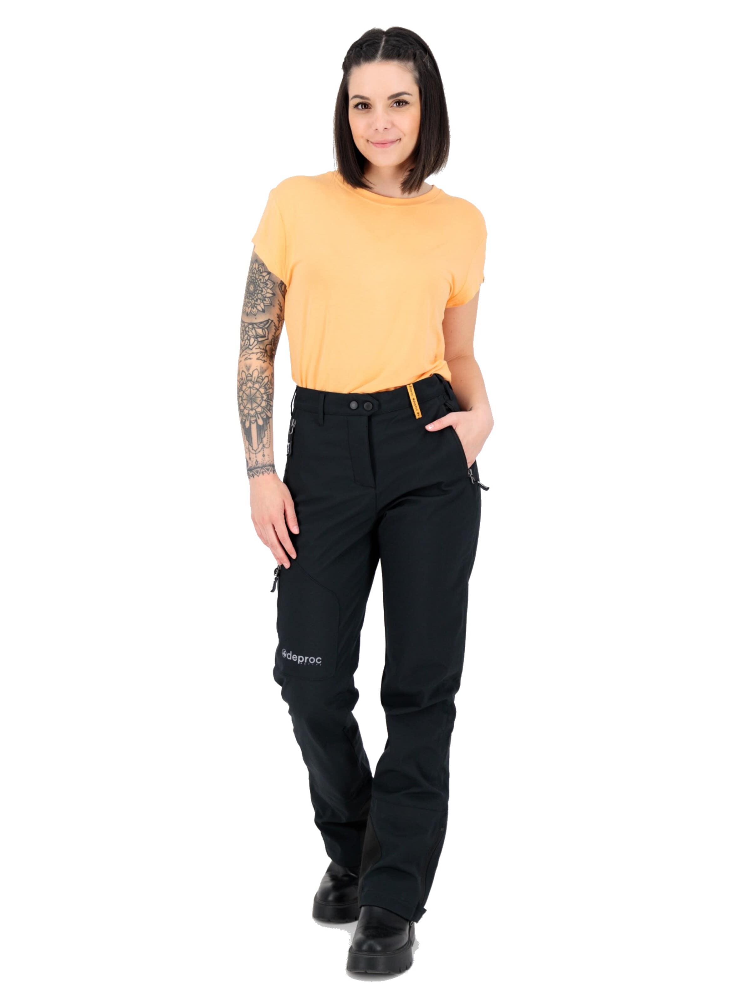 deproc Slimfit Outdoorhose 'STERLING'‌‌‌‌‌‌‌‌‌ in Schwarz: Vorderseite