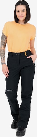 deproc Slimfit Outdoorové kalhoty 'STERLING' – černá: přední strana