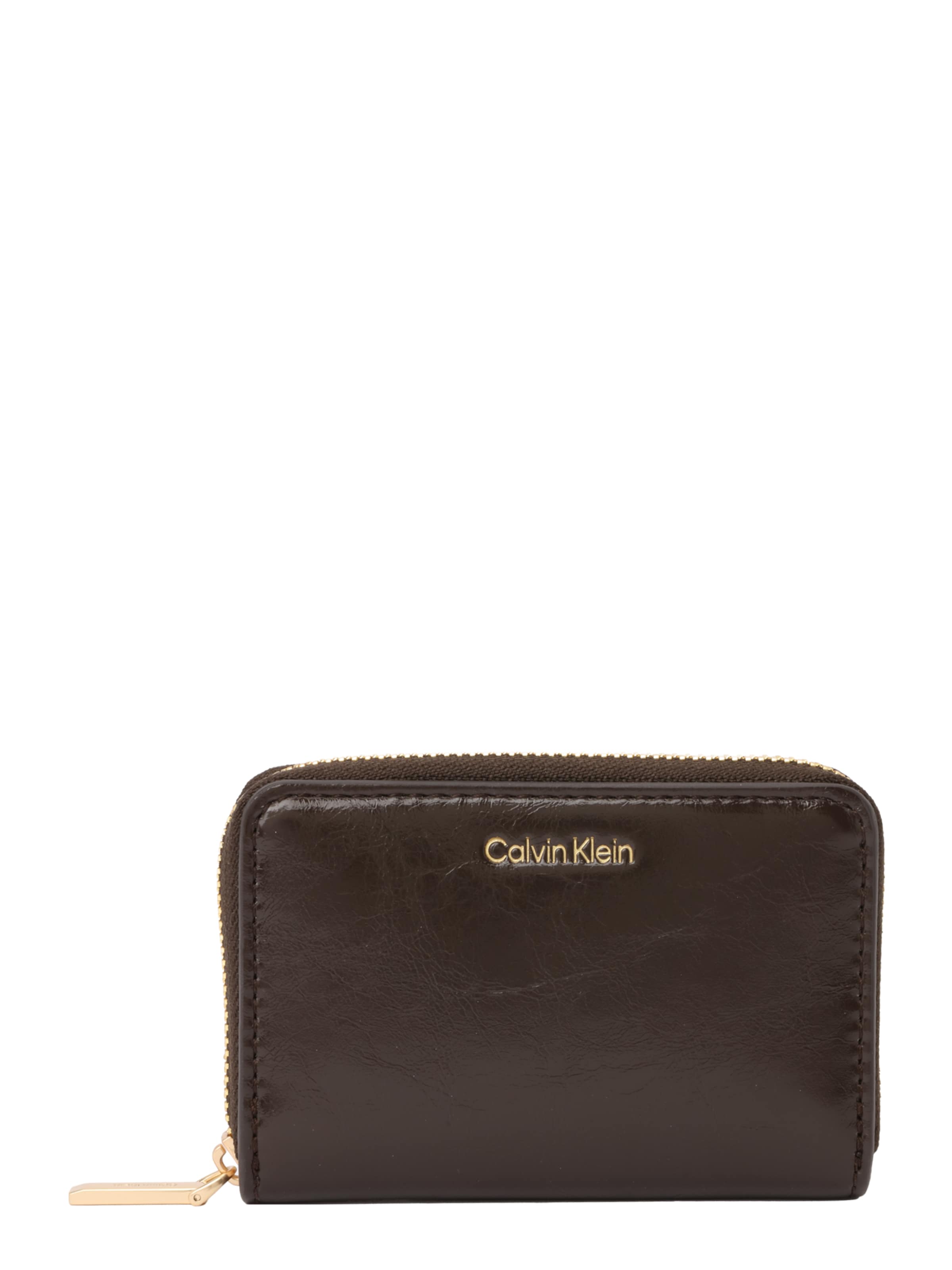 Calvin Klein Regular Portemonnee in Bruin: voorkant