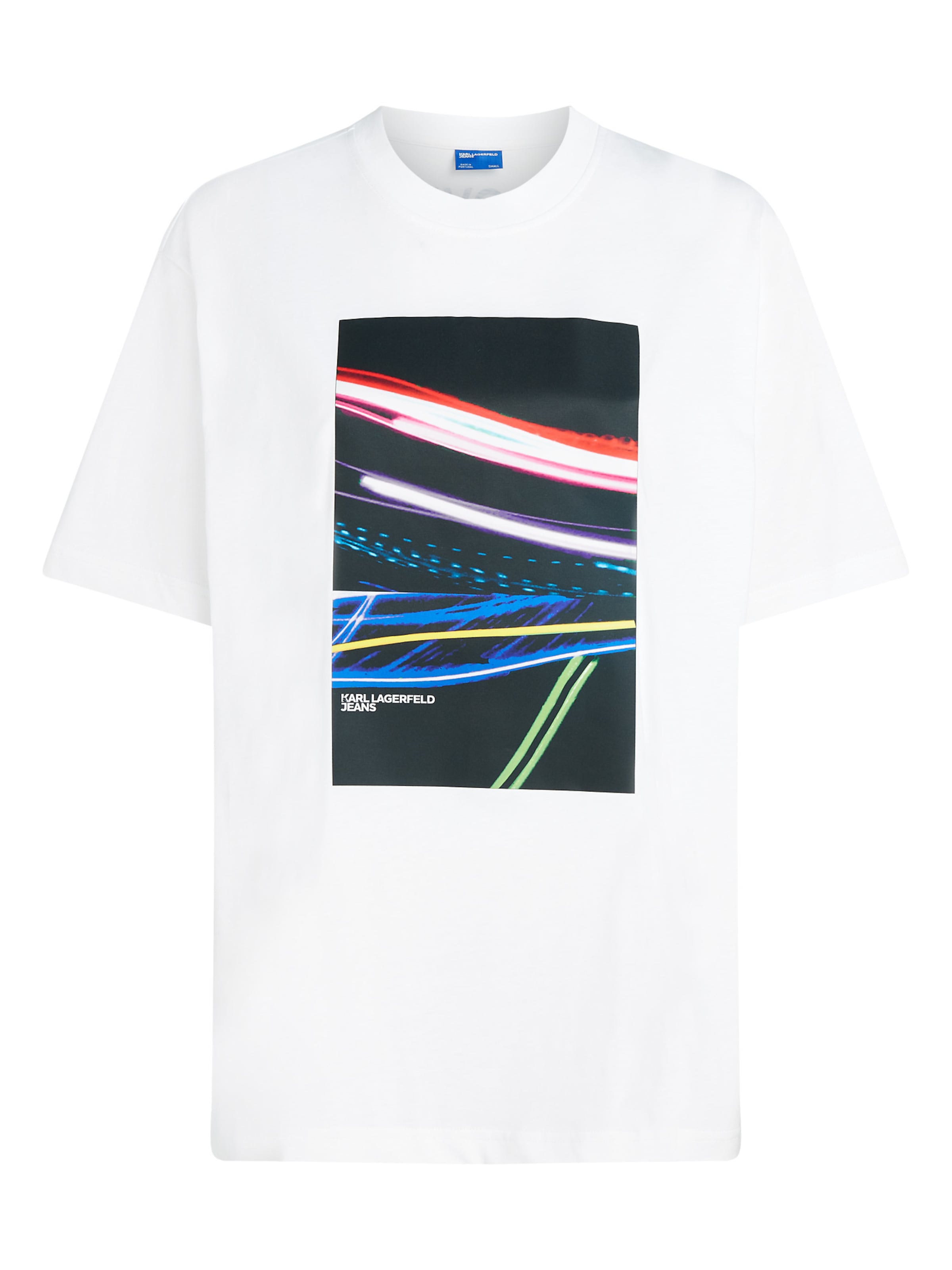 KARL LAGERFELD JEANS Tričko ' Love Unlocked' – bílá: přední strana