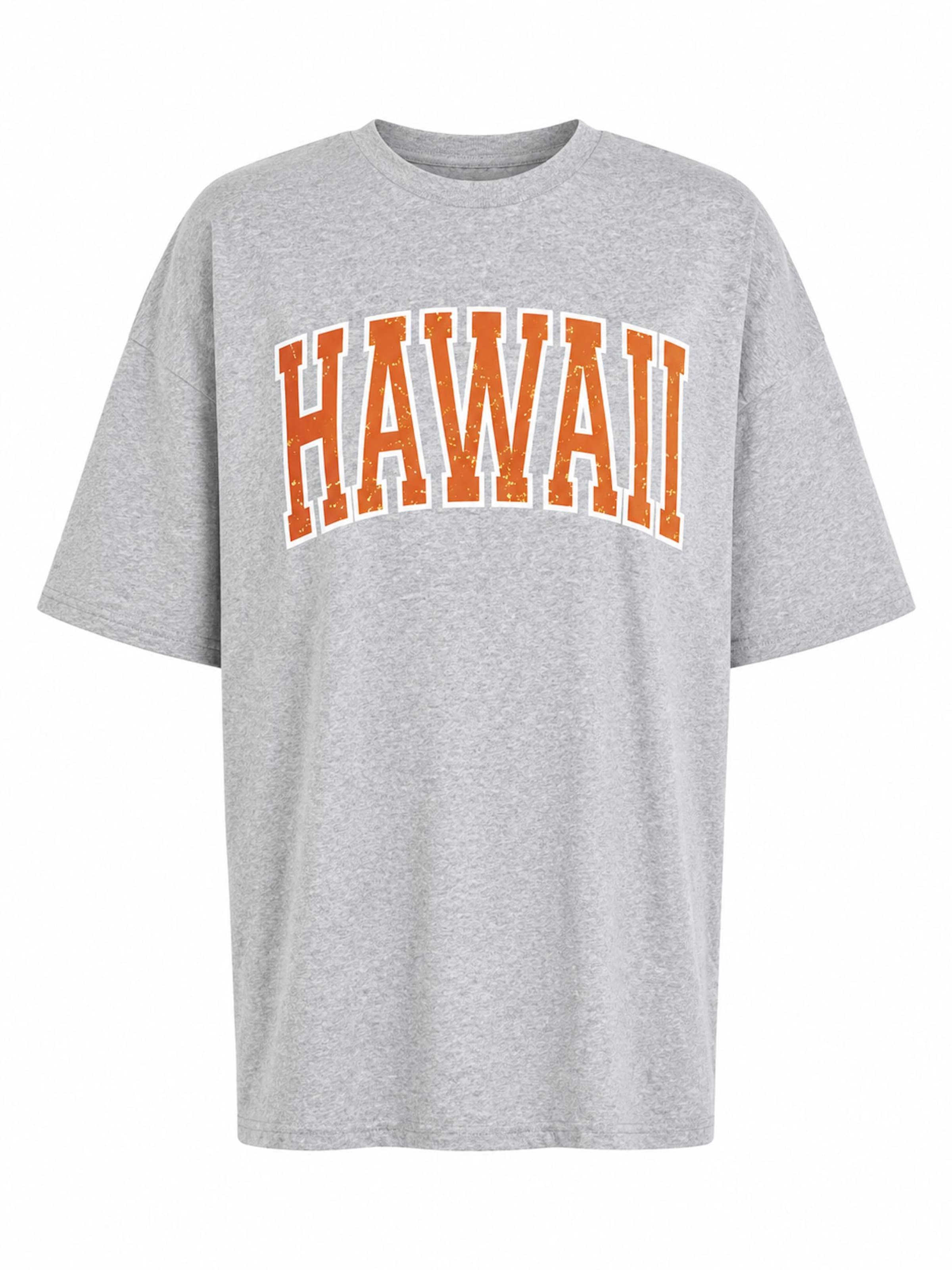 Worldclassca Oversized Shirt 'HAWAII' in Grey
