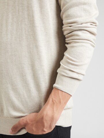 JACK & JONES Sweater 'JJEmil' in Beige